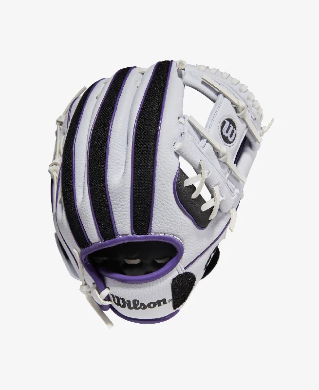 New Wilson A200 E-Z Catch 10" Glove - RHT - White/Black/Purple