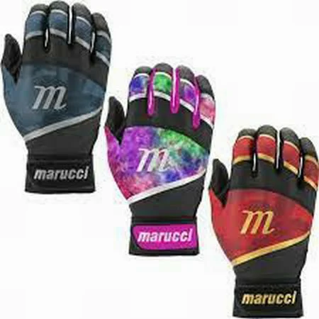 New Marucci Foxtrot T-Ball Batting Glove Red and Black Size Medium/Large