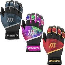 New Marucci Foxtrot T-Ball Batting Glove Blue and Black Size Small/Medium