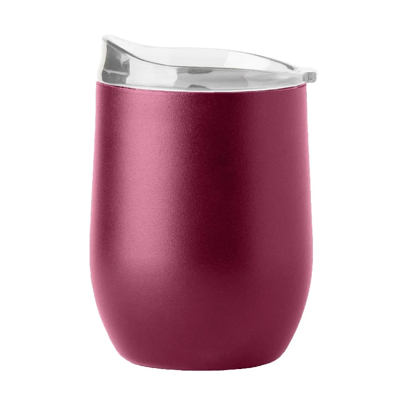 Plain Maroon 16oz Powder Coat Curved Beverage