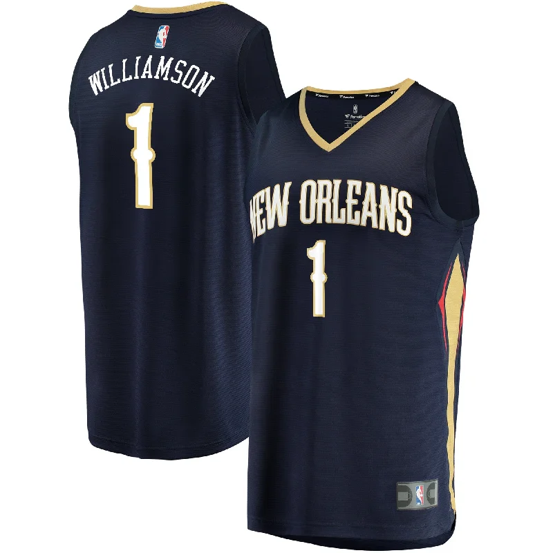 Zion Williamson New Orleans Pelicans Branded Youth Fast Break Player Basketball Jersey - Icon Edition - Navy