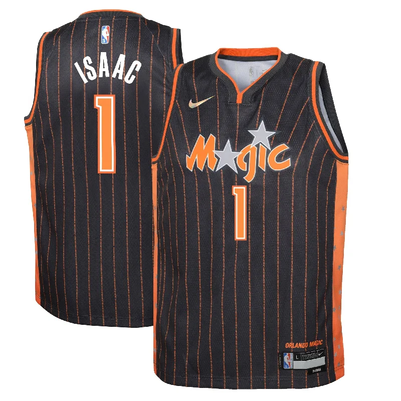 Jonathan Isaac Orlando Magic Youth Swingman Basketball Jersey - City Edition - Anthracite