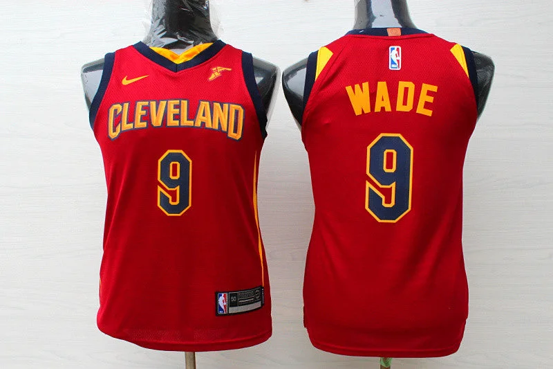 Cavaliers 9 Dwyane Wade Red Youth Replica Basketball Jersey