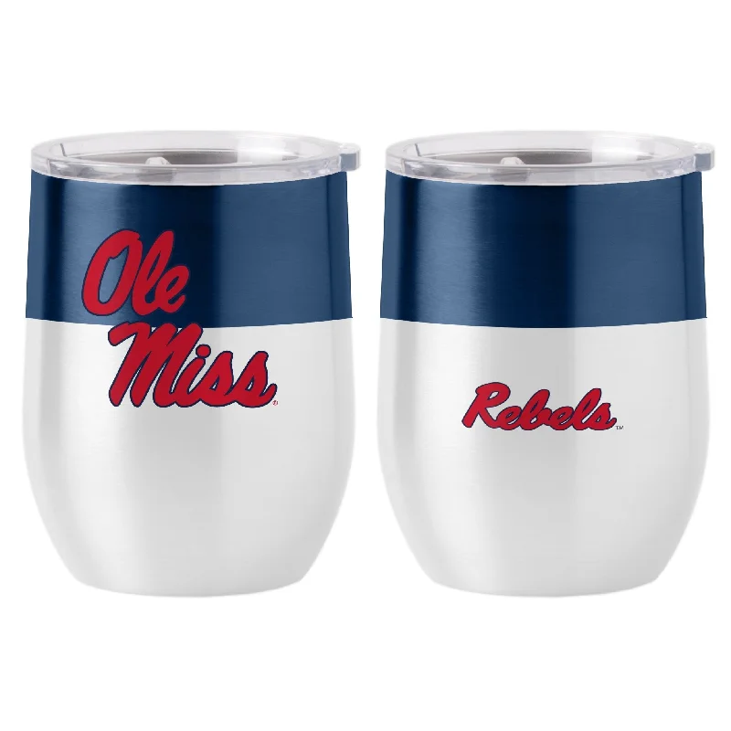 Ole Miss 16oz Colorblock Stainless Curved Beverage