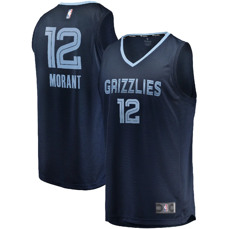 Ja Morant Memphis Grizzlies Branded Youth 2019/20 Fast Break Basketball Jersey Navy - Icon Edition