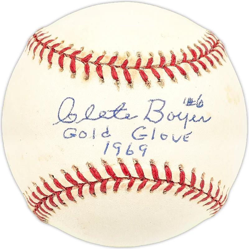 Clete Boyer Autographed Official NL Baseball New York Yankees "Gold Glove 1969"