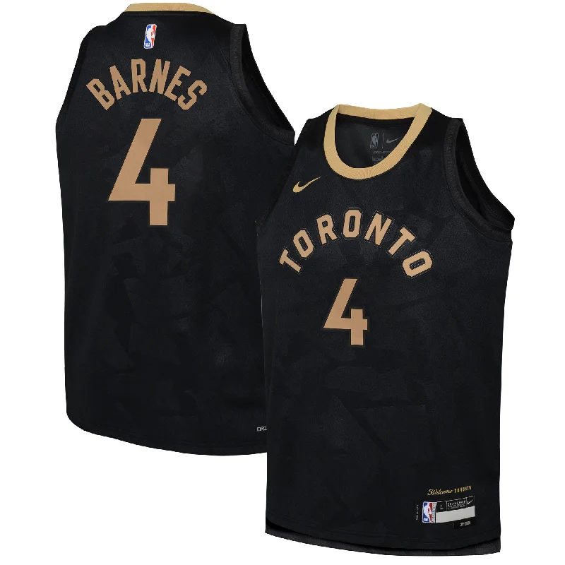 Scottie Barnes Toronto Raptors Youth 2022/23 Swingman Basketball Jersey - City Edition - Black