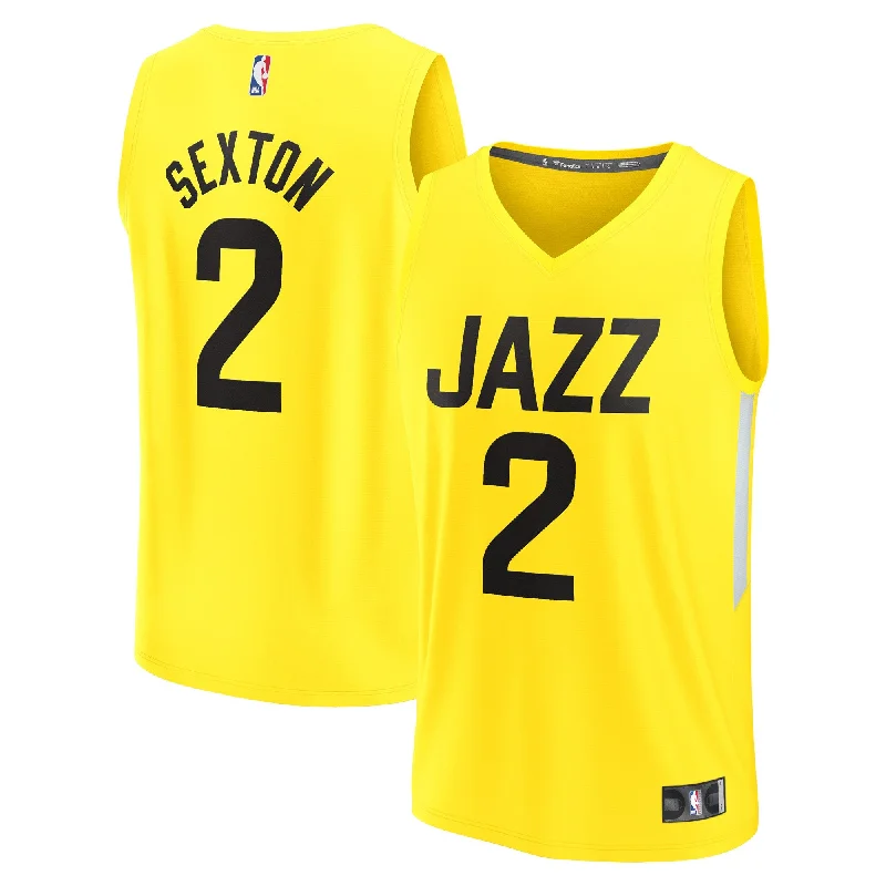 Collin Sexton Utah Jazz Branded Youth Fast Break Player Basketball Jersey - Icon Edition - Yellow