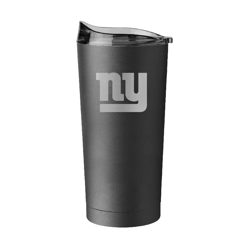 New York Giants 20oz Etch Black Powder Coat Tumbler