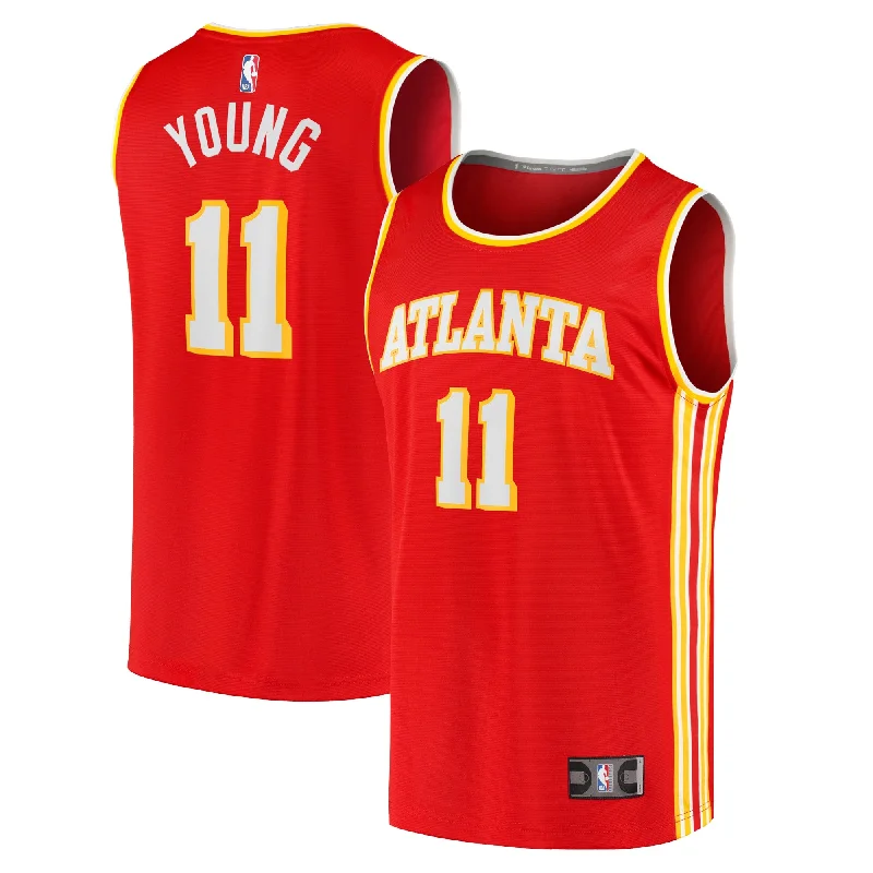 Trae Young Atlanta Hawks Branded Youth Fast Break Player Basketball Jersey - Icon Edition - Red