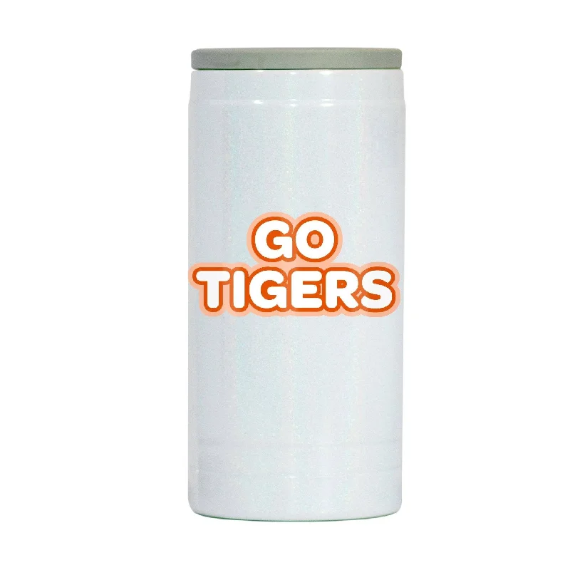 Clemson 12oz Bubble Iridescent Slim Coolie