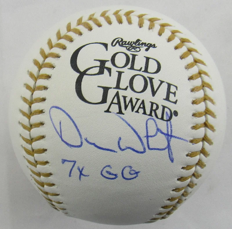 Devon White Signed Rawlings Gold Glove Baseball w/ Insc JSA Witness