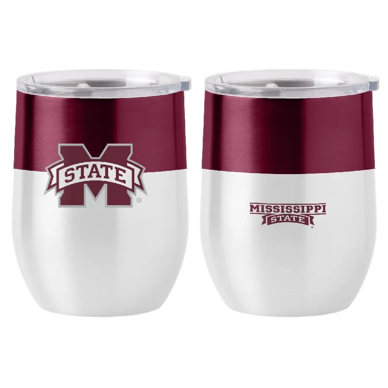 Mississippi State Colorblock 16oz Stainless Curved Beverage