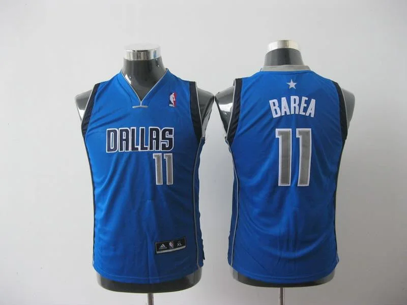 Mavericks 11 Barea Light Blue Youth Basketball Jersey