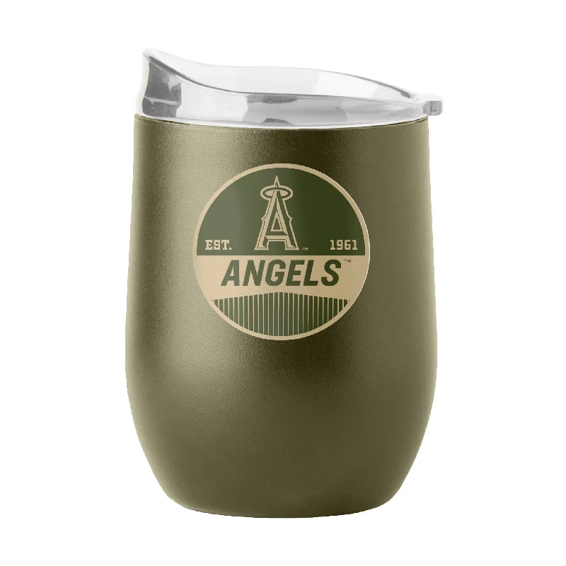 Los Angeles Angels 16oz Badge Powder Coat Curved Beverage