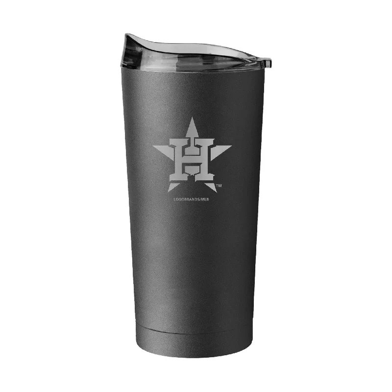 Houston Astros 20oz Etch Black Powder Coat Tumbler