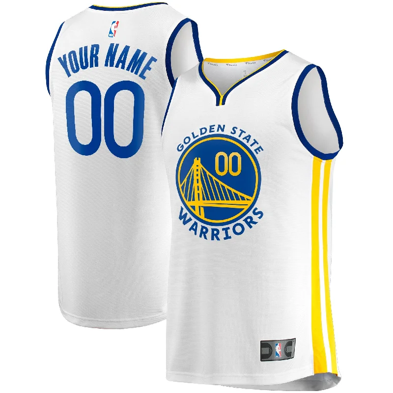 Golden State Warriors Branded Youth Fast Break Custom Basketball Jersey - Association Edition - White