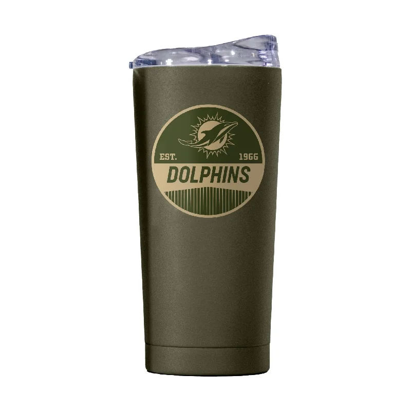 Miami Dolphins 20oz Badge Powder Coat Tumbler