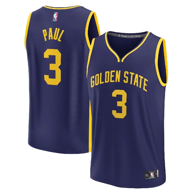 Chris Paul Golden State Warriors Branded Youth Fast Break Player Basketball Jersey - Statement Edition - Navy