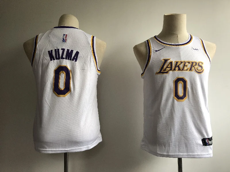 Lakers 0 Kyle Kuzma White Youth 2018-19 Swingman Basketball Jersey