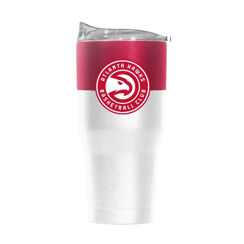 Atlanta Hawks 30oz Colorblock White Powder Coat Tumbler