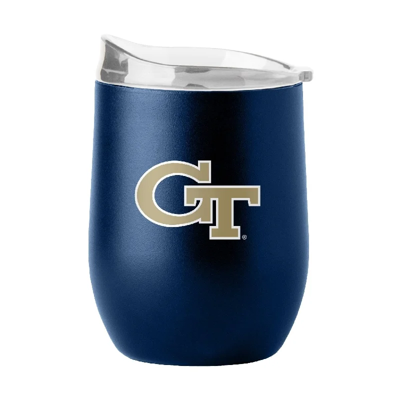 Georgia Tech 16oz Flipside Powder Coat Curved Bev