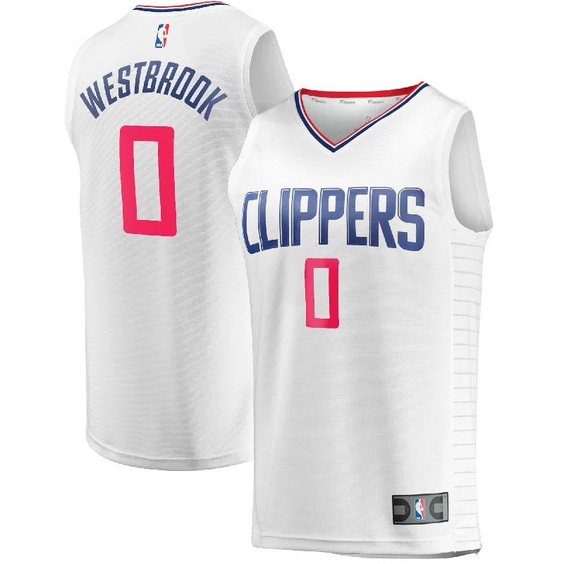 Russell Westbrook La Clippers Branded Youth Fast Break Player Basketball Jersey - Association Edition - White