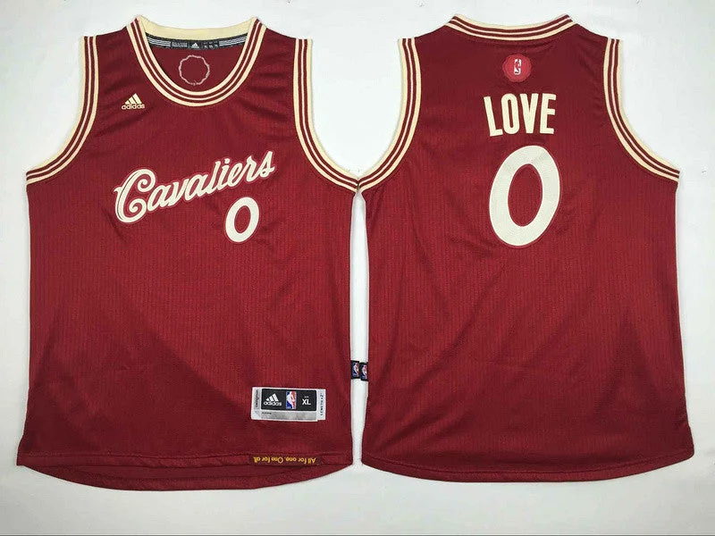 Cavaliers 0 Kevin Love Red 2015-16 Christmas Day Swingman Youth Basketball Jersey