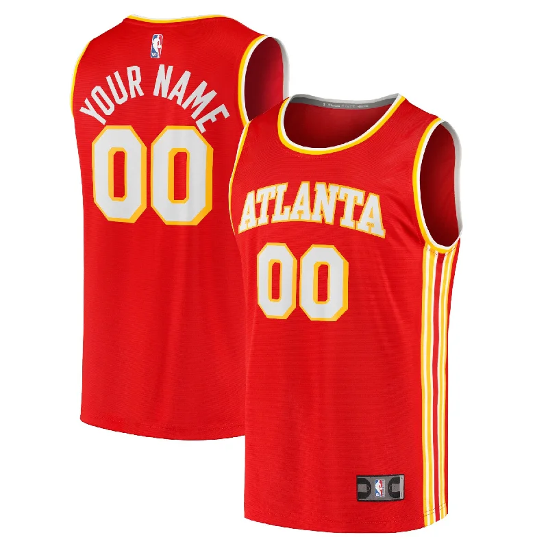 Atlanta Hawks Branded Youth Fast Break Custom Basketball Jersey - Red - Icon Edition