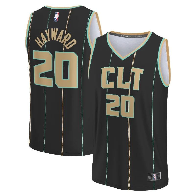 Gordon Hayward Charlotte Hornets Branded Youth Fastbreak Basketball Jersey - City Edition - Black