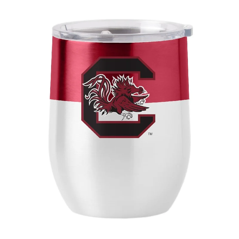 South Carolina Colorblock 16oz Stainless Curved Beverage