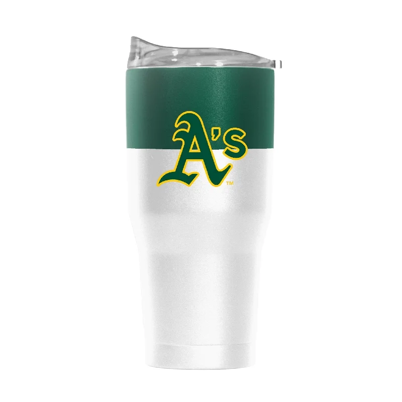 Oakland Athletics 30oz Colorblock Stainless Tumbler