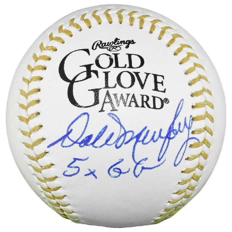 Dale Murphy Signed 5x GG Inscription Rawlings Official MLB Gold Glove Baseball (JSA)