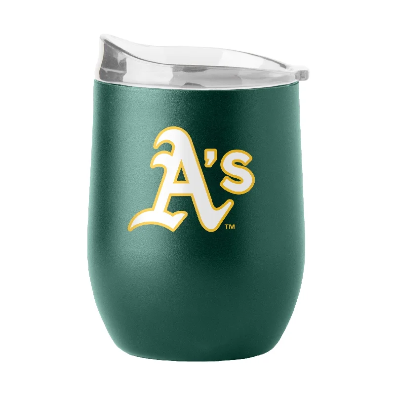 Oakland Athletics 16oz Flipside Powder Coat Curved Beverage