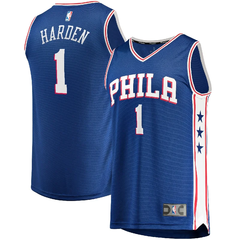 James Harden Philadelphia 76ers Branded Youth Fast Break Player Basketball Jersey Royal - Icon Edition