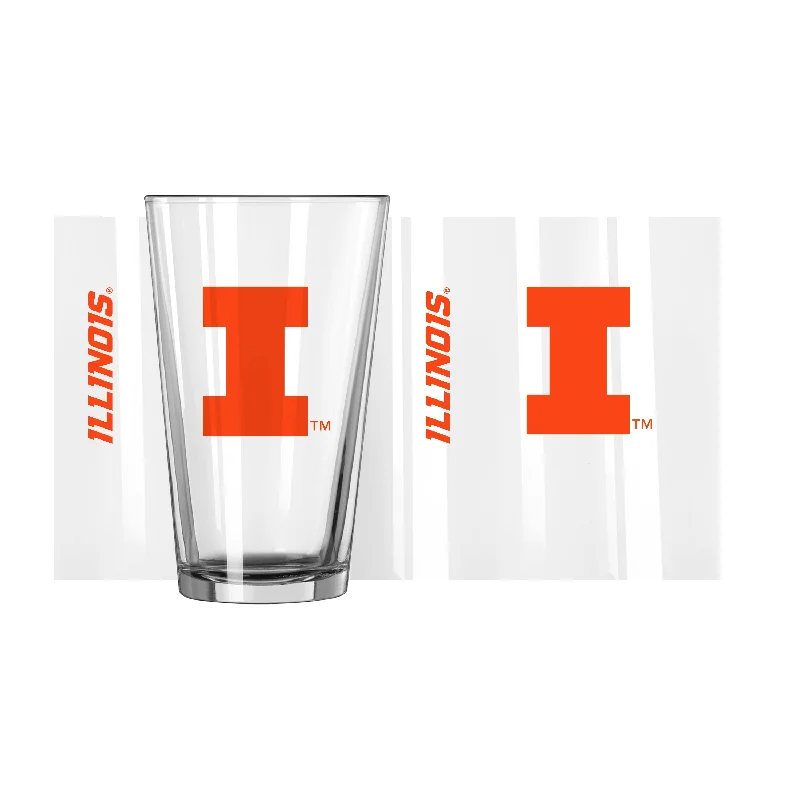 Illinois 16oz Gameday Pint Glass