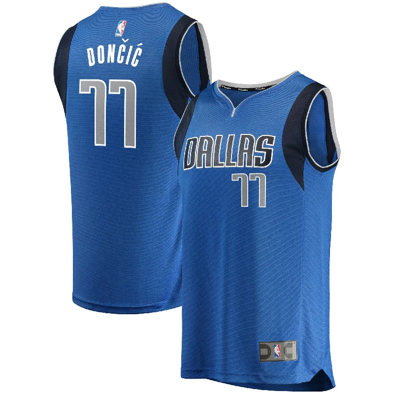 Luka Doncic Dallas Mavericks Branded Youth Fast Break Basketball Jersey Blue - Icon Edition