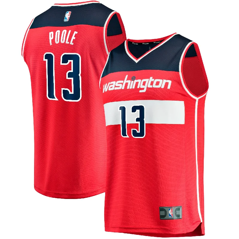 Jordan Poole Washington Wizards Branded Youth Fast Break Player Basketball Jersey - Icon Edition - Red