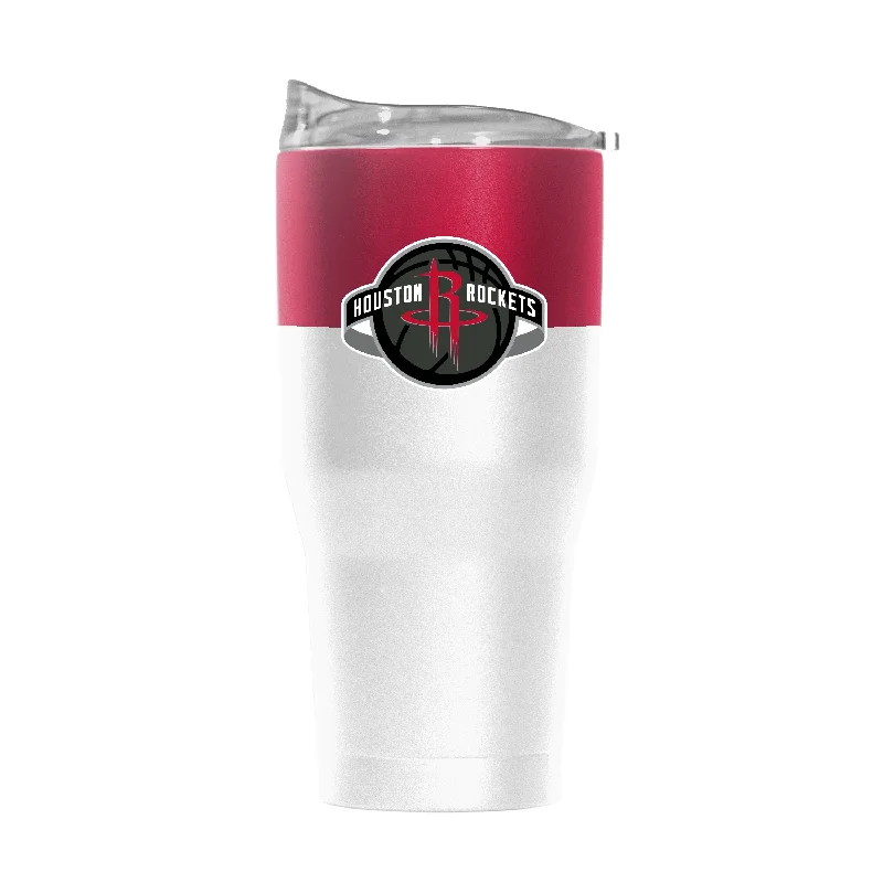 Houston Rockets 30oz Colorblock White Powder Coat Tumbler