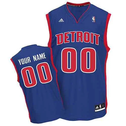 Detroit Pistons Youth Custom blue Basketball Jersey