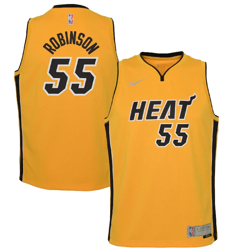 Duncan Robinson Miami Heat Youth 2020/21 Swingman Player Basketball Jersey Trophy Gold - Earned Edition