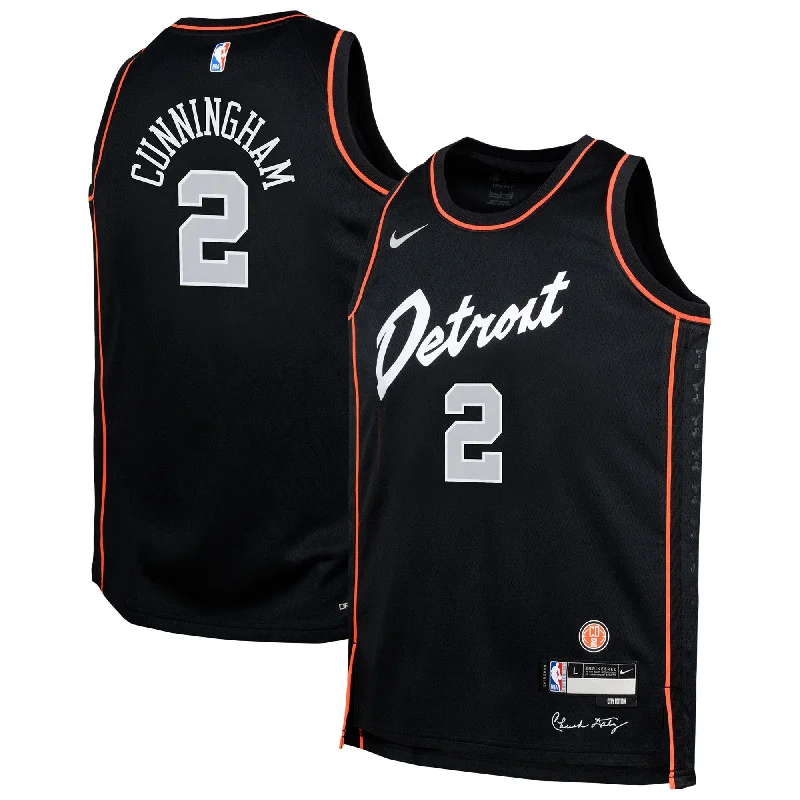 Cade Cunningham Detroit Pistons Youth Swingman Basketball Jersey - City Edition - Black