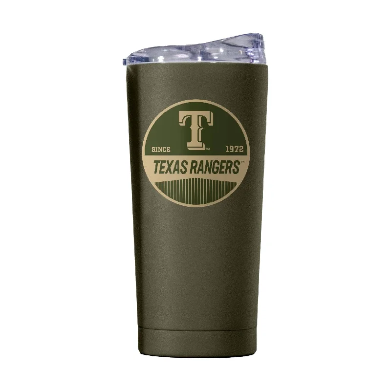 Texas Rangers 20oz Badge Powder Coat Tumbler