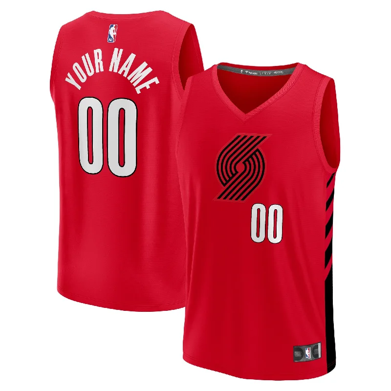 Portland Trail Blazers Branded Youth Fast Break Custom Basketball Jersey - Statement Edition - Red