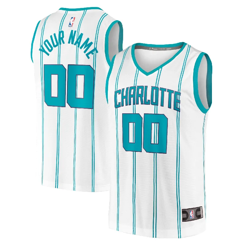 Charlotte Hornets Branded Youth Fast Break Custom Basketball Jersey - Association Edition - White