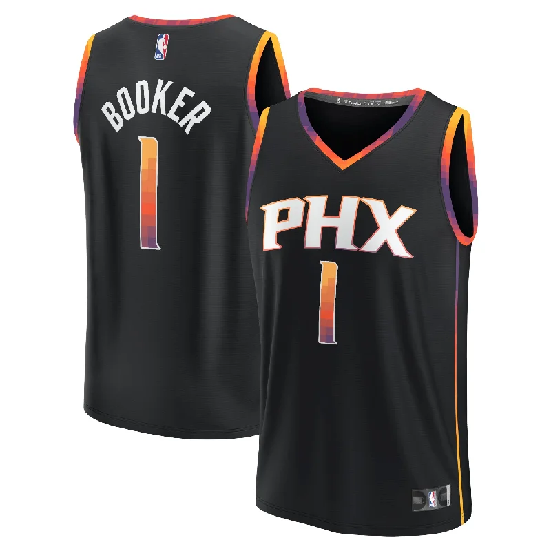 Devin Booker Phoenix Suns Branded Youth Fast Break Player Basketball Jersey - Statement Edition - Black