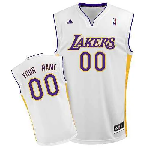 Los Angeles Lakers Youth Custom white Basketball Jersey