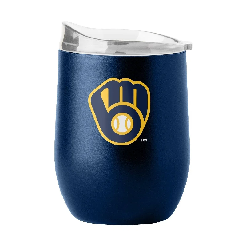 Milwaukee Brewers 16oz Flipside Powder Coat Curved Beverage