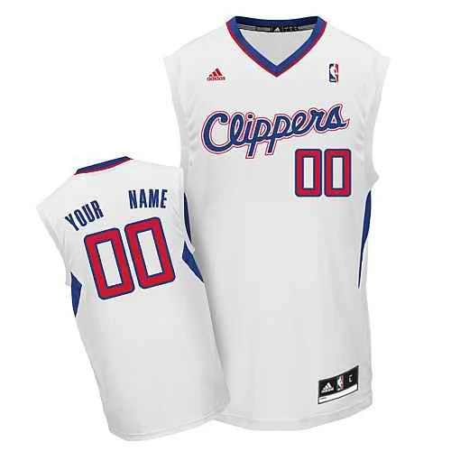 Los Angeles Clippers Youth Custom white blue number Basketball Jersey