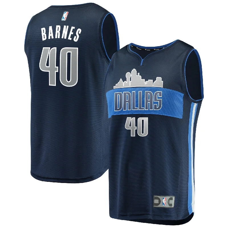 Harrison Barnes Dallas Mavericks Branded Youth Fast Break Basketball Jersey Navy - Statement Edition